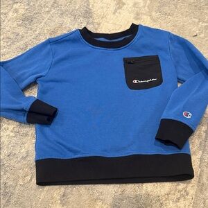 Champion Kids Blue and Black Sweater